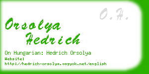 orsolya hedrich business card